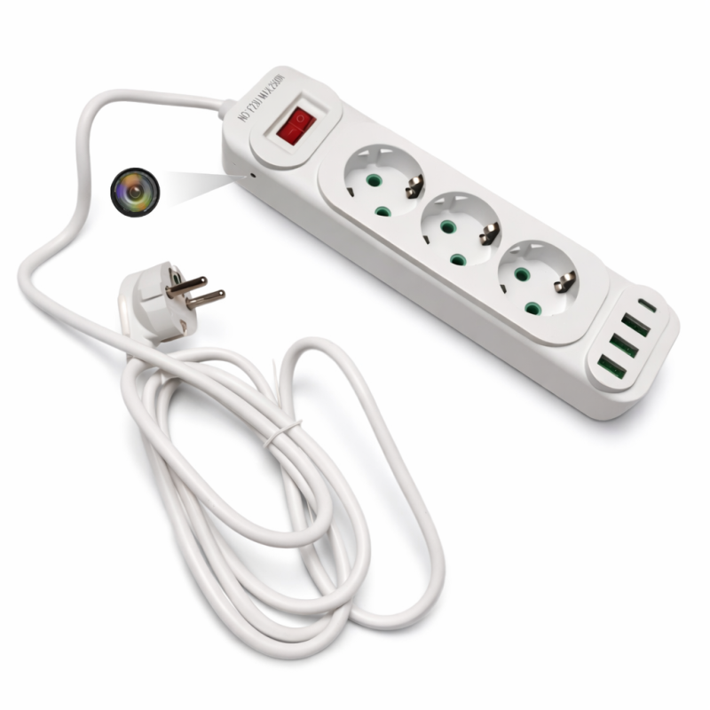 Mini WiFi kamera zabudovaná v predlžovacom kábli