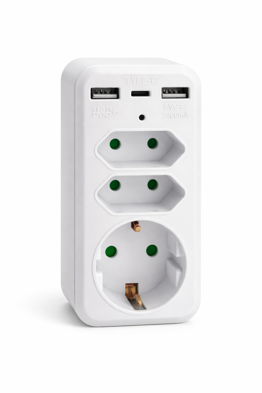 Skrytá Wi-Fi kamera v zásuvkovej rozdvojke P03