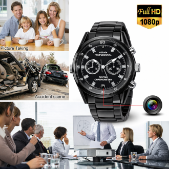 Špionážne hodinky s Full HD kamerou s nočným videním