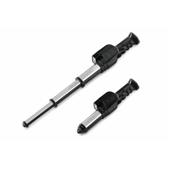 Teleskopický elektrický paralyzér so sirénou a LED baterkou