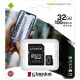 32 GB pamäťová Micro SD karta Kingston + Adaptér, CLASS 10  