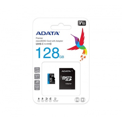 128 GB pamäťová Micro SD karta + SD Adaptér, CLASS 10 