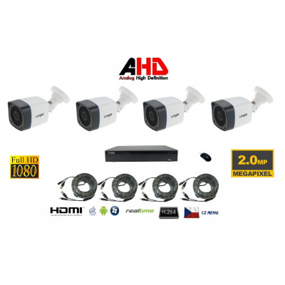 4 kanálový kamerový set 2Mpx 4AHD8