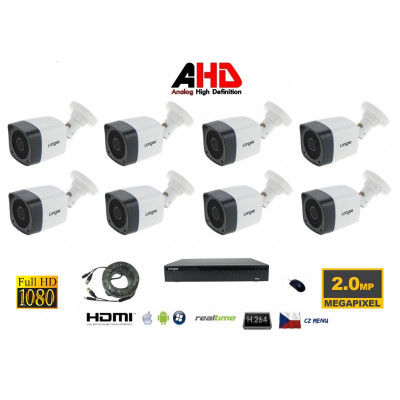8 kanálový kamerový set 2Mpx 8AHD6