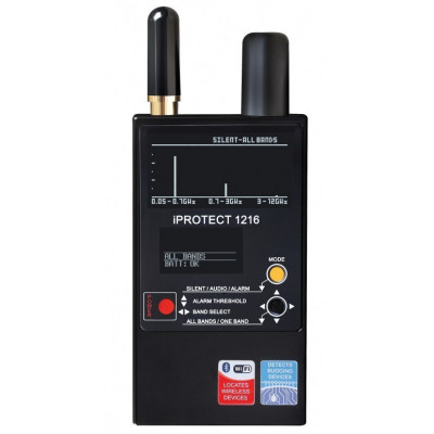 Profesionálny detektor bezdrôtových signálov iProtect 1216 s OLED displejom