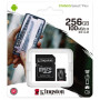 256 GB pamäťová karta Micro SD karta Kingston CANVAS Select Plus + SD Adaptér, CLASS 10